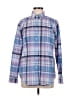 Cabin Creek Plaid Blue Long Sleeve Button-Down Shirt Size 8 - photo 1