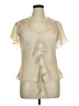 J.R. Nites by Caliendo 100% Polyester Ivory Short Sleeve Blouse Size 16 - photo 1