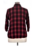 City Chic 100% Viscose Plaid Red 3/4 Sleeve Button-Down Shirt Size 16 Plus (S) - photo 2