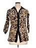 Etcetera Animal Print Brown 3/4 Sleeve Blouse Size 4 - photo 1