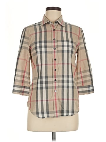 Burberry 3/4 Sleeve Button-Down Shirt (view 1)