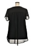 Torrid 100% Polyester Black Short Sleeve Blouse Size 2X Plus (2) - photo 2