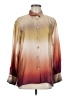 Zara 100% Polyester Color Block Gold Long Sleeve Blouse Size M - photo 1