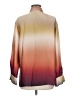Zara 100% Polyester Color Block Gold Long Sleeve Blouse Size M - photo 2