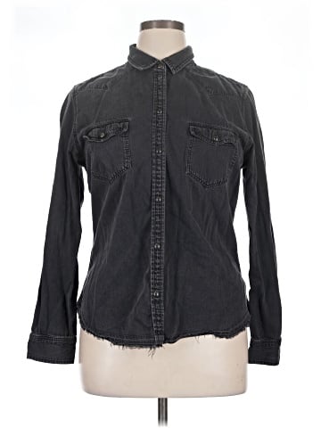 American Eagle Outfitters Long Sleeve Button-Down Shirt (view 1)
