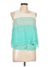 Double Zero Teal Sleeveless Blouse Size L - photo 1