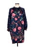 Ann Taylor LOFT 100% Polyester Print Blue Casual Dress Size M (petite) - photo 1