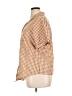 French Connection Checkered-gingham Orange Short Sleeve Blouse Size XL - photo 5