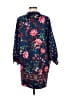 Ann Taylor LOFT 100% Polyester Print Blue Casual Dress Size M (petite) - photo 2
