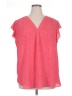Chaus 100% Polyester Red Short Sleeve Blouse Size 1X - photo 1