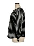 Express Stripes Black Long Sleeve Blouse Size XL - photo 5