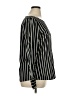 Express Stripes Black Long Sleeve Blouse Size XL - photo 4