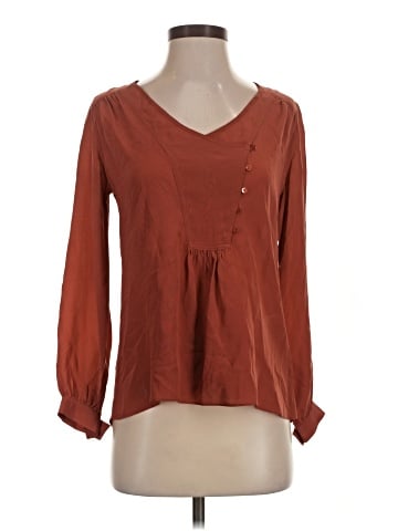 Lil Long Sleeve Silk Top (view 1)
