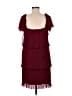 DKNY 100% Polyester Solid Burgundy Cocktail Dress Size 6 - photo 2