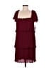 DKNY 100% Polyester Solid Burgundy Cocktail Dress Size 6 - photo 1