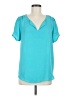 Daniel Rainn 100% Polyester Teal Short Sleeve Blouse Size M - photo 1