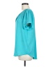 Daniel Rainn 100% Polyester Teal Short Sleeve Blouse Size M - photo 5