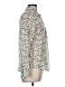 I Love H81 100% Polyester Animal Print Ivory Long Sleeve Blouse Size M - photo 4
