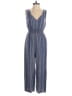 Japna 100% Rayon Chevron-herringbone Blue Jumpsuit Size M - photo 1