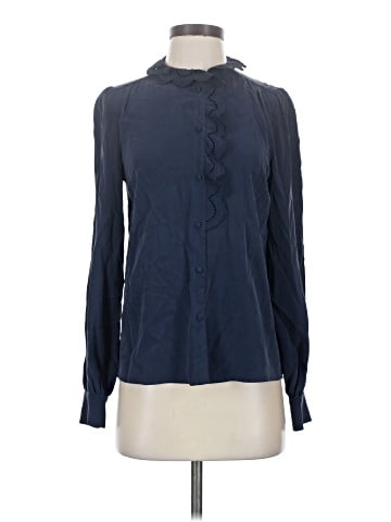 Sézane Long Sleeve Silk Top (view 1)