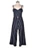 See You Monday Stripes Blue Jumpsuit Size M - photo 1