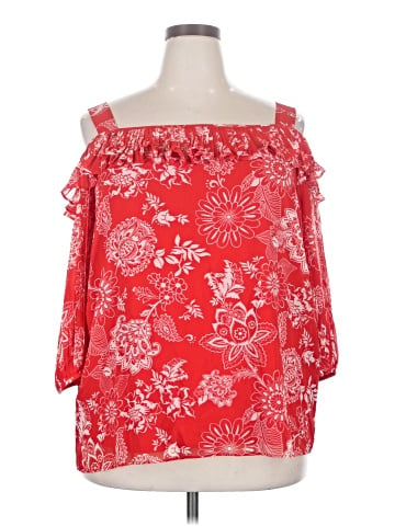 Roz & Ali 3/4 Sleeve Blouse (view 1)