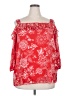 Roz & Ali 100% Polyester Red 3/4 Sleeve Blouse Size 2X - photo 1