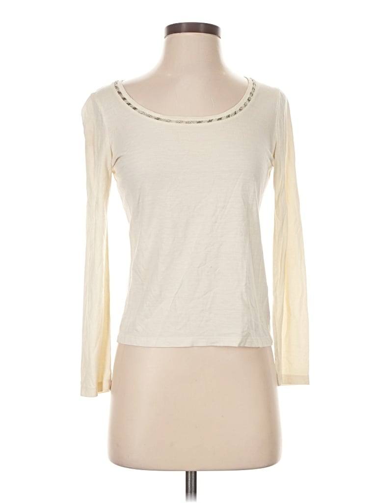 Pre-owned Talbots 3/4 Sleeve T-shirt In Ivory