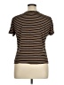 Talbots Stripes Brown Short Sleeve T-Shirt Size XL - photo 2