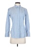 Theory Stripes Blue Long Sleeve Blouse Size S - photo 1