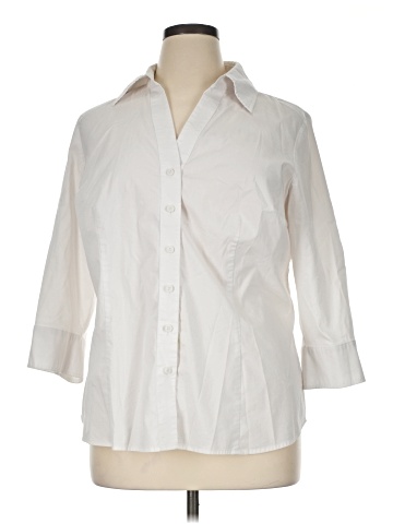 Worthington 3/4 Sleeve Button-Down Shirt (view 1)