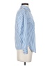 Theory Stripes Blue Long Sleeve Blouse Size S - photo 4