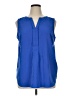 Talbots 100% Polyester Blue Sleeveless Blouse Size XL - photo 1