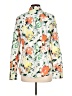 Gap 100% Cotton Floral Ivory Long Sleeve Blouse Size L - photo 2