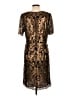 Boden 100% Polyester Metallic Gold Cocktail Dress Size 12R - photo 2
