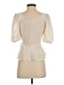 MNG 100% Polyester Ivory 3/4 Sleeve Blouse Size 2 - photo 2