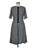 The Limited Stripes Black Casual Dress Size M - photo 2