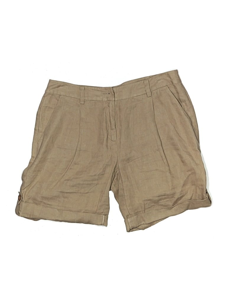 Pre-owned Eileen Fisher Khaki Shorts In Tan