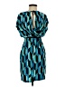 En Focus Studio Print Teal Cocktail Dress Size 4 - photo 1