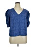 Ava & Viv 100% Polyester Blue Short Sleeve Top Size 14 (X) - photo 1