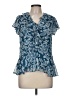 MSK 100% Polyester Blue Short Sleeve Blouse Size M - photo 1
