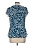 MSK 100% Polyester Blue Short Sleeve Blouse Size M - photo 2