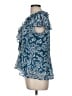 MSK 100% Polyester Blue Short Sleeve Blouse Size M - photo 5