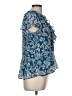 MSK 100% Polyester Blue Short Sleeve Blouse Size M - photo 4