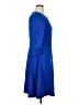 Lands' End Solid Blue Casual Dress Size L - photo 4
