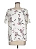 Alfani 100% Polyester Ivory Short Sleeve Blouse Size M - photo 1