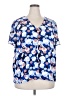 Liz Claiborne Blue Short Sleeve Blouse Size 2X - photo 1