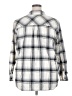 Gap 100% Cotton Plaid Silver Long Sleeve Button-Down Shirt Size XXL - photo 2