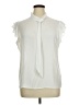 Calvin Klein 100% Polyester Ivory Sleeveless Blouse Size XL - photo 1