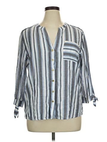 Anne Klein 3/4 Sleeve Button-Down Shirt (view 1)